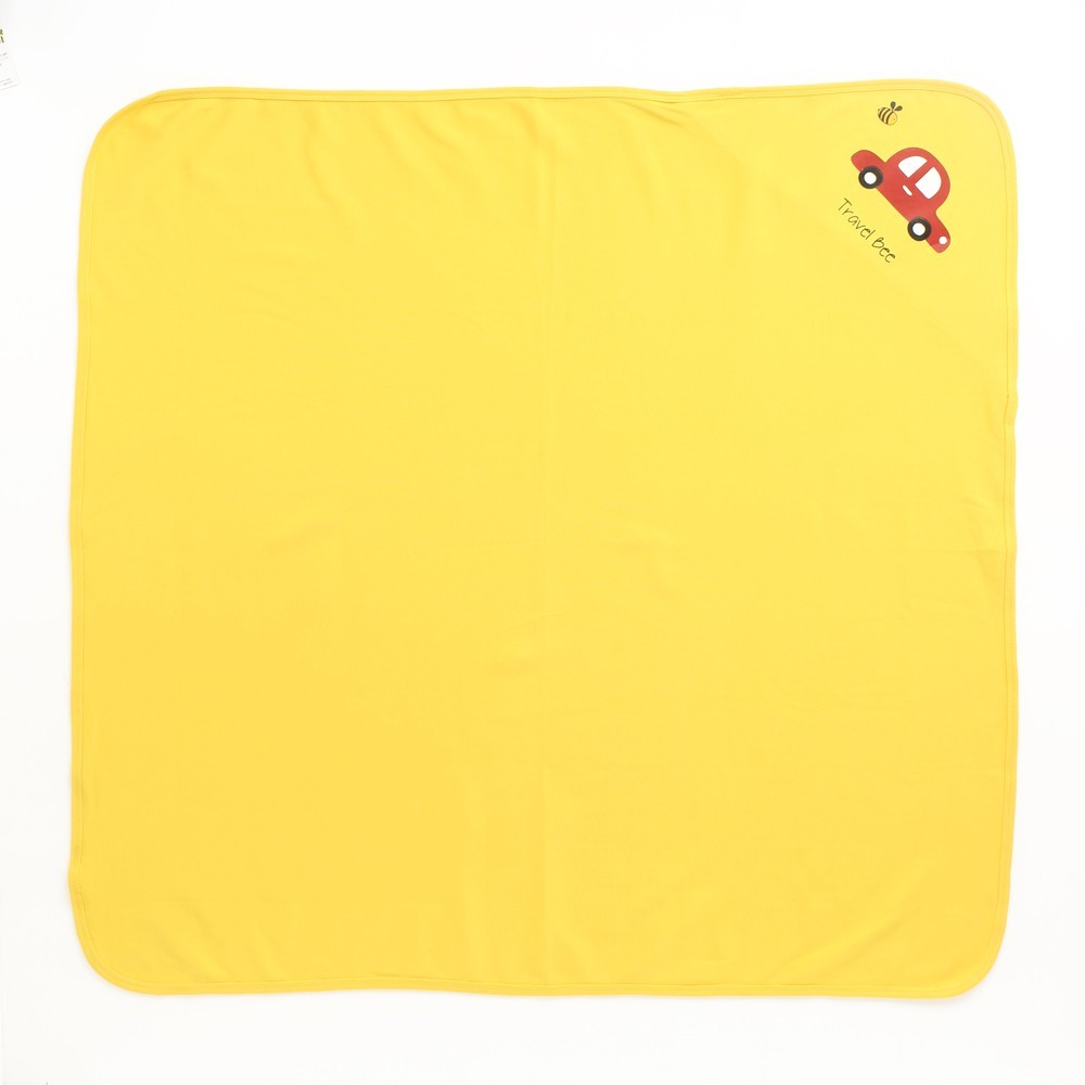 Organic Cotton Yellow Travel Bee Swaddle - Front