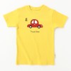 Organic Cotton Yellow Half Sleeve Travel Bee Boys T-Shirt - Front