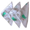 Organic Cotton Muslin Wipes - Sleeping Baby Elephant - Lateral