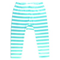 Organic Cotton Green and White Baby Pants - Front